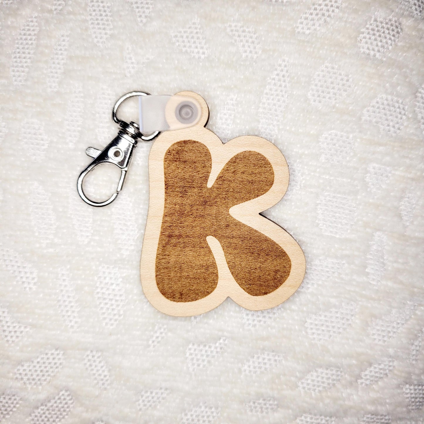 Groovy Letter keychain, Initial Key chain, Wood Key chain, Wood Letter Key chain, Initial Key chain, Gifts for Girls, Alphabet Key chain