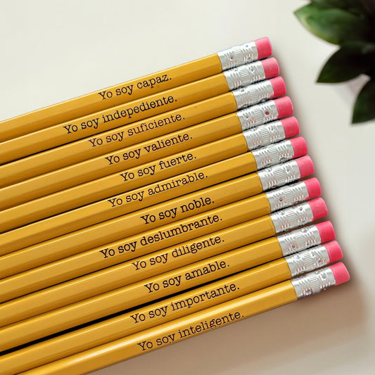 Yo Soy Capaz  l Affirmation Pencils | Positive Pencils | Lapices con Affirmaciones | Spanish Affirmations | Custom Pencils |Engraved Pencil