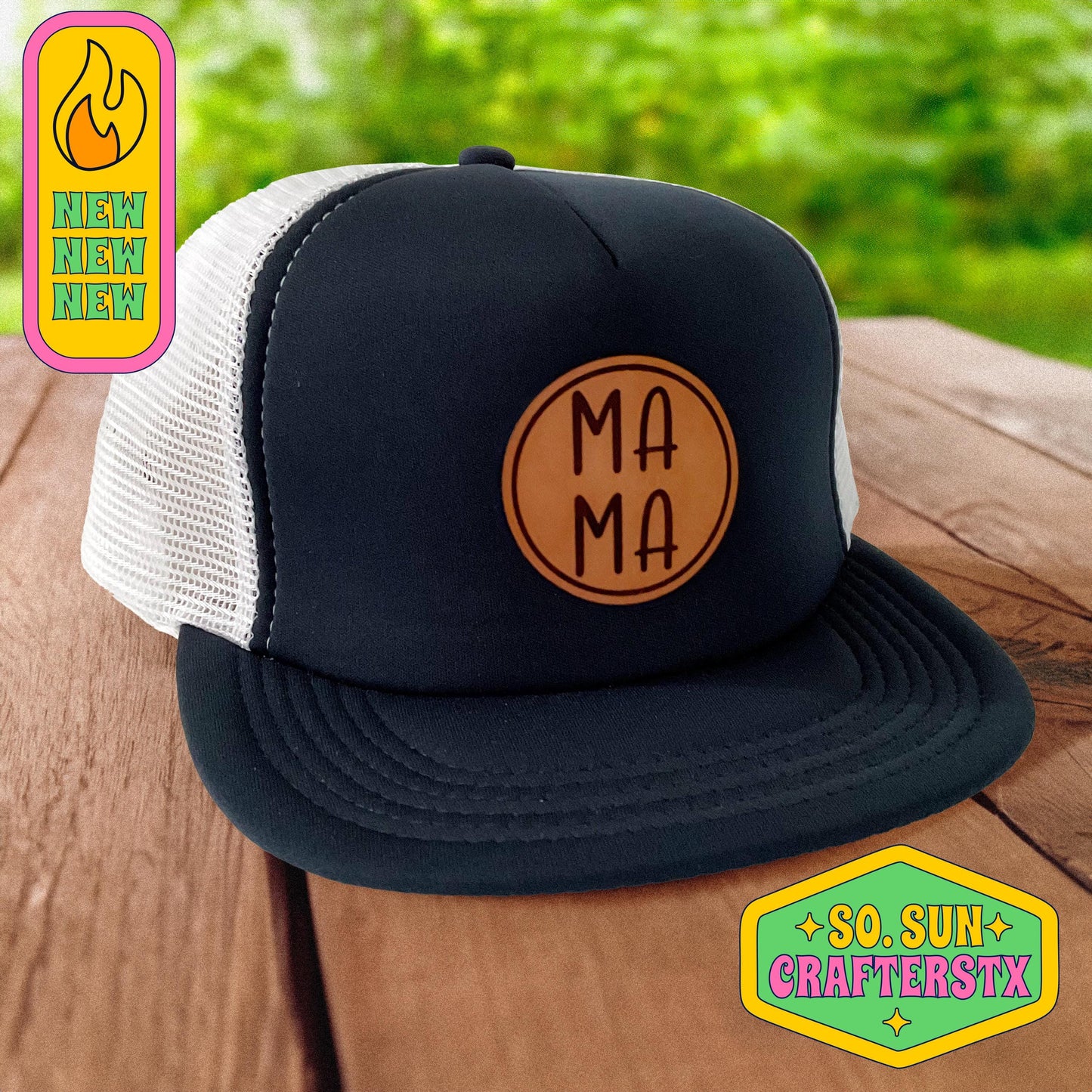 MaMa Trucker Hat | MaMa Hat | Mama Leather Patch Hat |  Mama Trucker Cap | Mama Cap | Mama Leather Patch Cap | Woman Trucker Hat with Patch