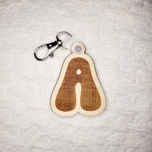 Groovy Letter keychain, Initial Key chain, Wood Key chain, Wood Letter Key chain, Initial Key chain, Gifts for Girls, Alphabet Key chain