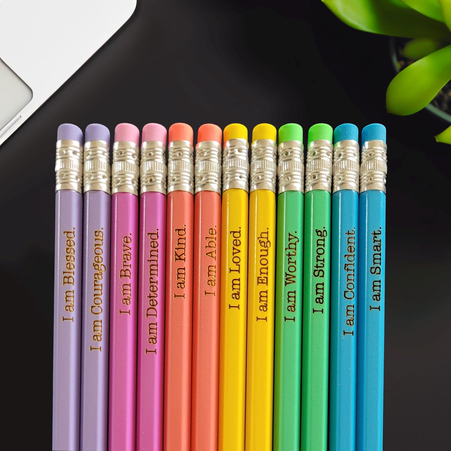 Affirmation Pencils | Positive Pencils | Back To School | School Supplies | Pencils with name | Custom Pencils | Engraved Pencil | I am