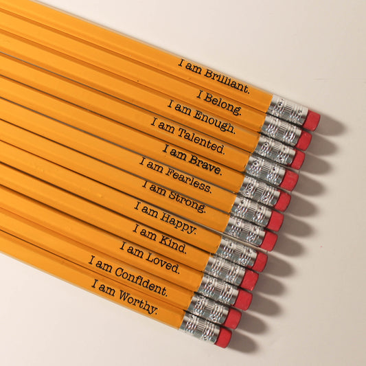 Affirmation Pencils 2.0 | Positive Pencils | Back To School | School Supplies | Pencils with name | Custom Pencils | Engraved Pencil | I am