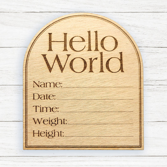 Hello World baby sign | Birth Stats Sign | Baby Birth Announcement Sign | Custom Nursery Decor | Baby shower Gift l | Newborn Baby Sign