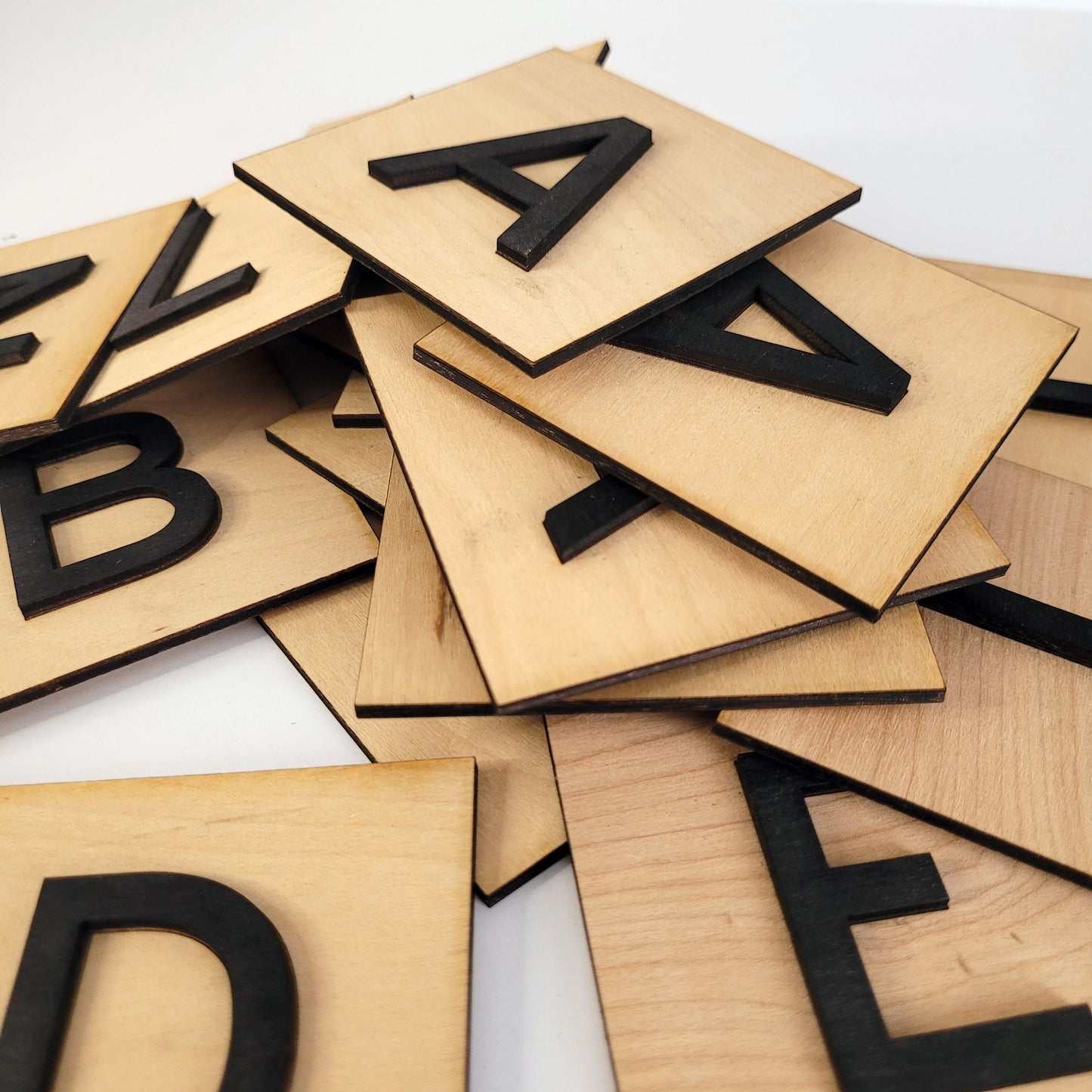 Wood Letters | Tiles | Scrabble Tiles | Wood Tile | 3D | Family | Name | Wedding | Gift | Wall |