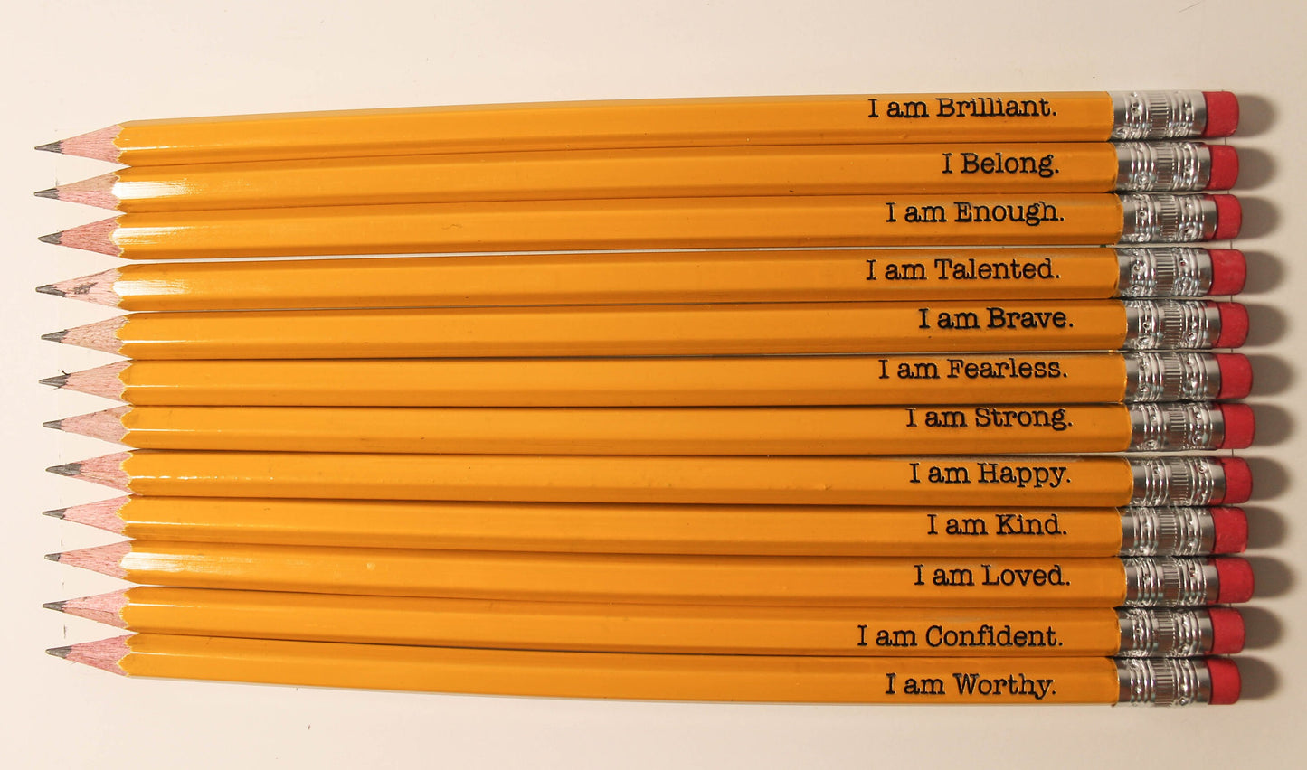 Affirmation Pencils 2.0 | Positive Pencils | Back To School | School Supplies | Pencils with name | Custom Pencils | Engraved Pencil | I am