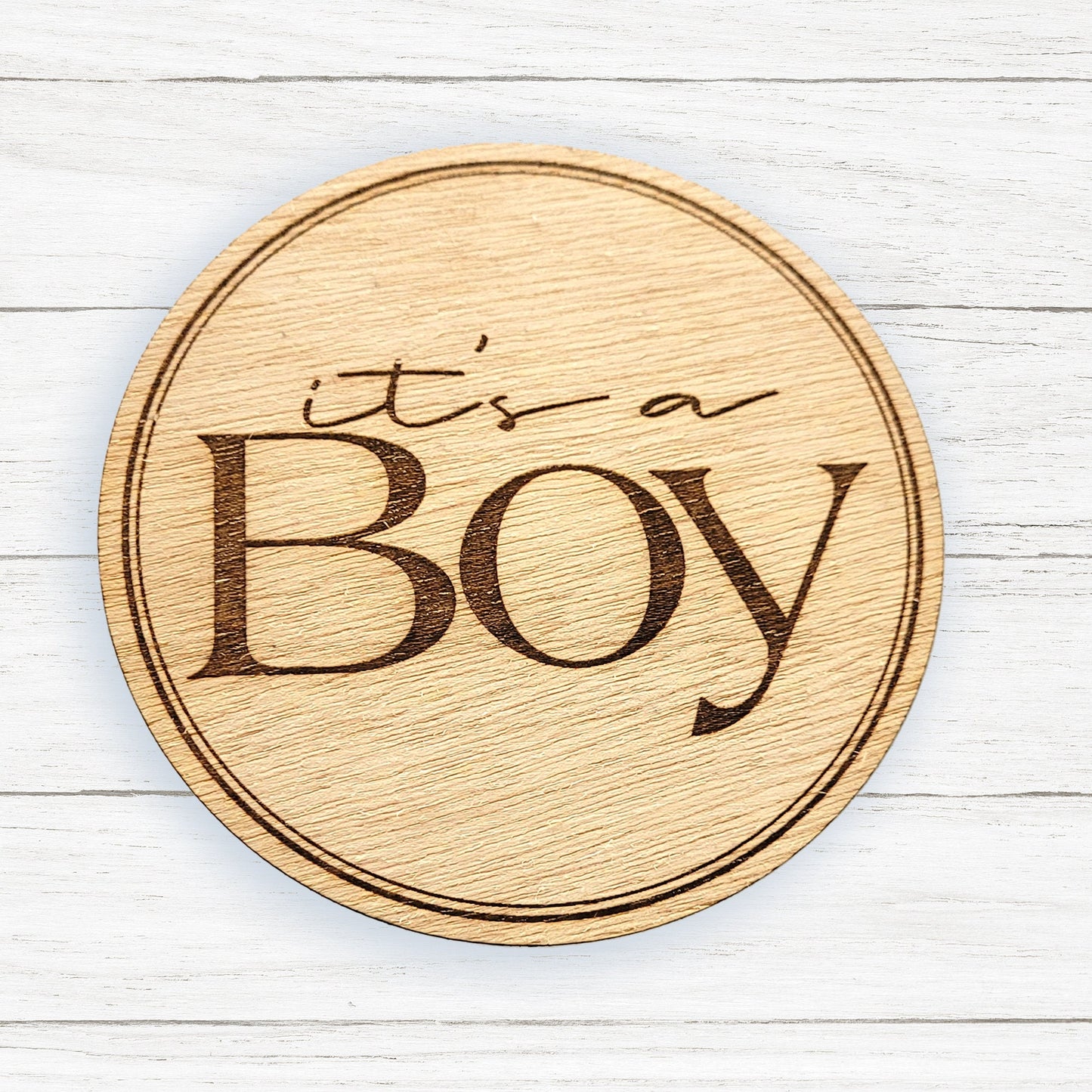 Gender Reveal Token, 2-Sided Gender Reveal Sign, Wooden Sign, Birth Announcement, Gender Announcement, Gender Reveal, It's a boy It's a girl